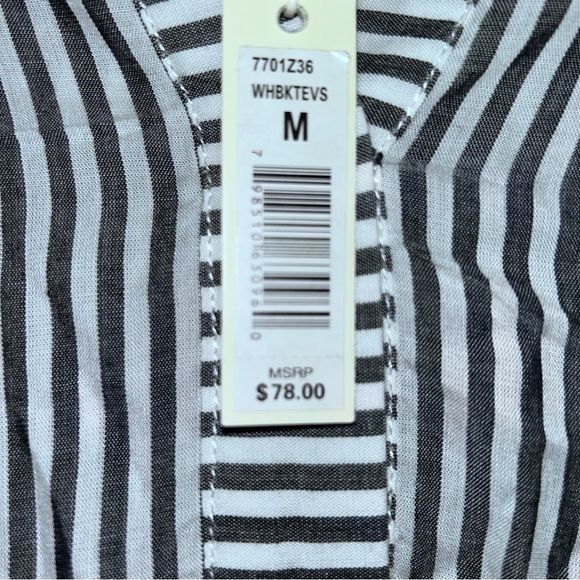 Max Studio NWT Monochrome Striped Rayon Fabric Lightweight - Picture 4 of 6